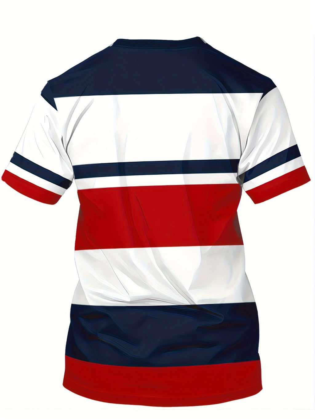 Jeriel | Men's Color Block Striped Short Sleeve Crew Neck T-shirt - Casual T-shirt