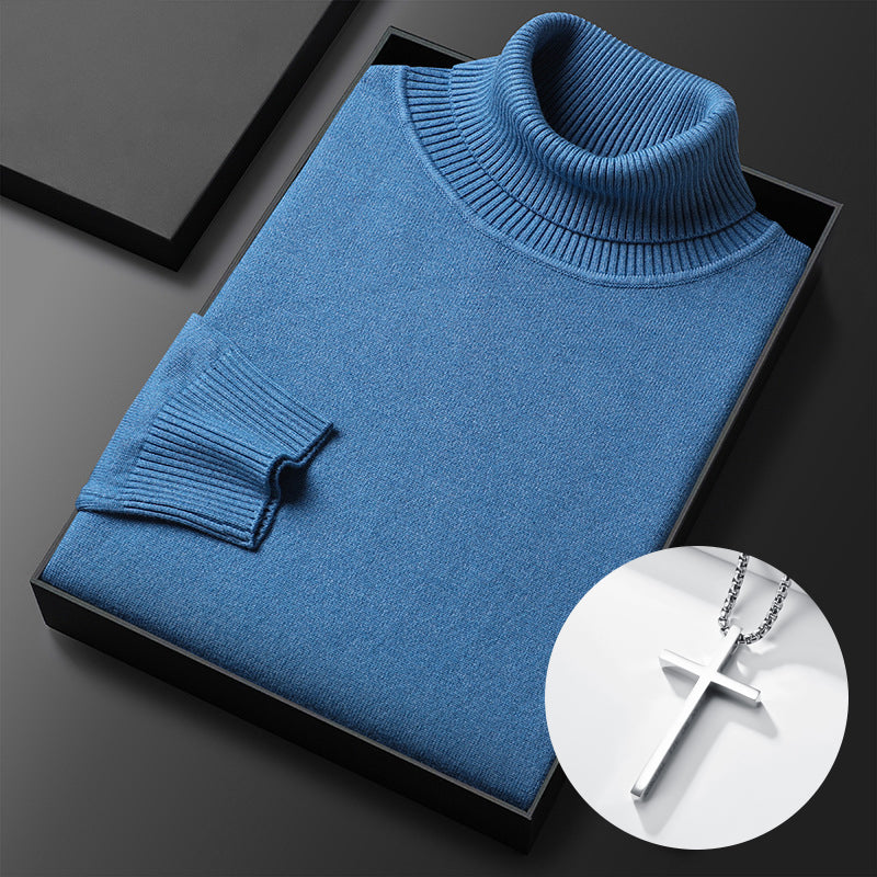 Gerwin | Premium kasjmier coltrui voor heren – Effen kleur, zacht gebreid, winter- en herfstmode