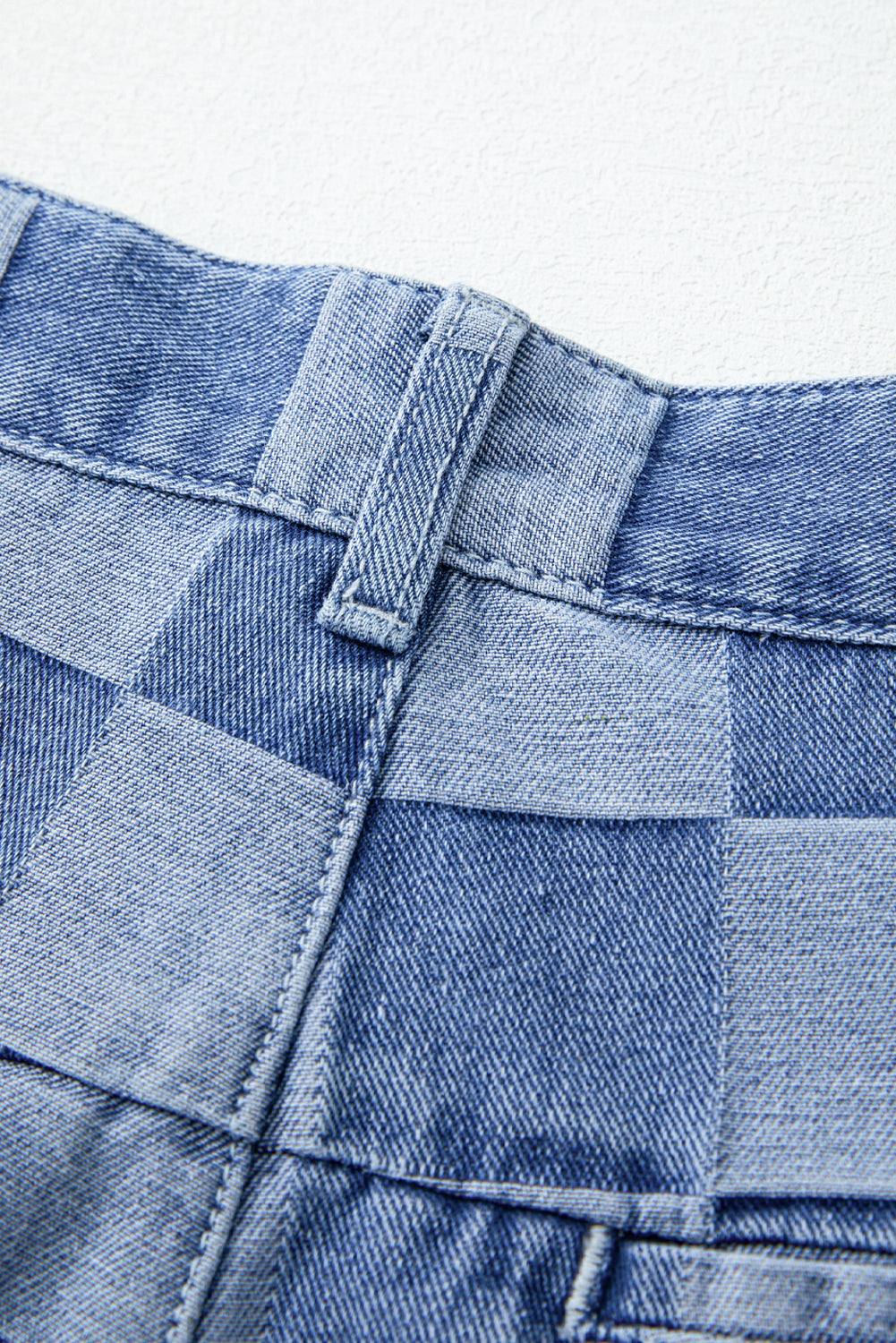 Thelira | Plaid wide-leg jeans for women - high-waisted, loose fit, vintage denim
