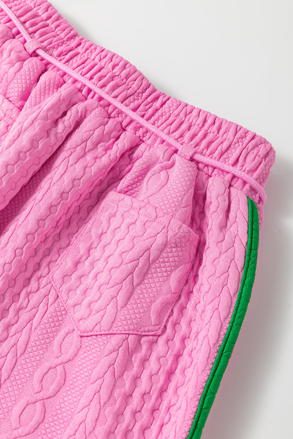 Olimpia | Women's Two Piece Cable-Knit Set with Contrast Trim
