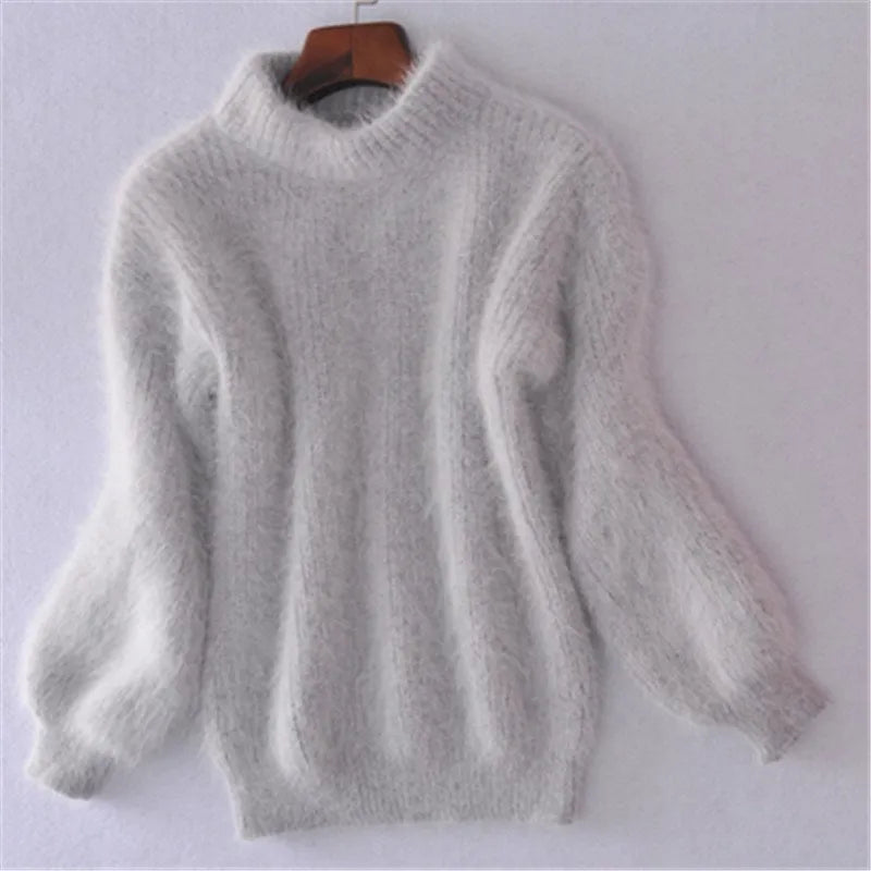 Minka | Fluffy pluche coltrui voor dames - knus, warm en stijlvol herfst- en winterbreigoed