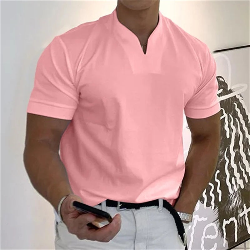 Aladar | Heren Slim Casual T-shirt - Korte Mouw, Businesswear
