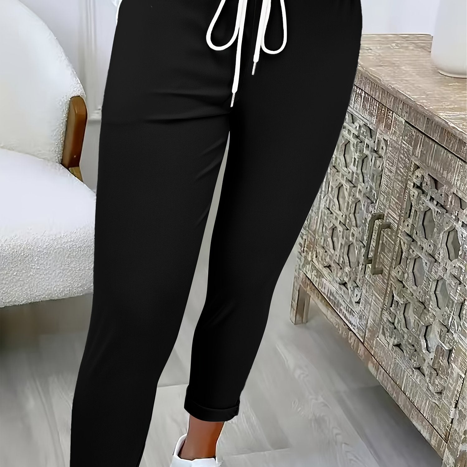 Avelith | Casual broek met trekkoord voor dames – Slim fit, elastische taille, ademend