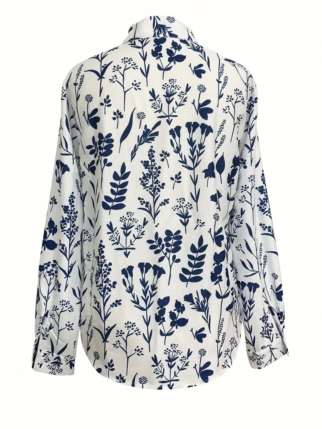 Velmira | Chemise à imprimé floral pour femme, fermeture boutonnée - Manches longues, style décontracté, col à revers