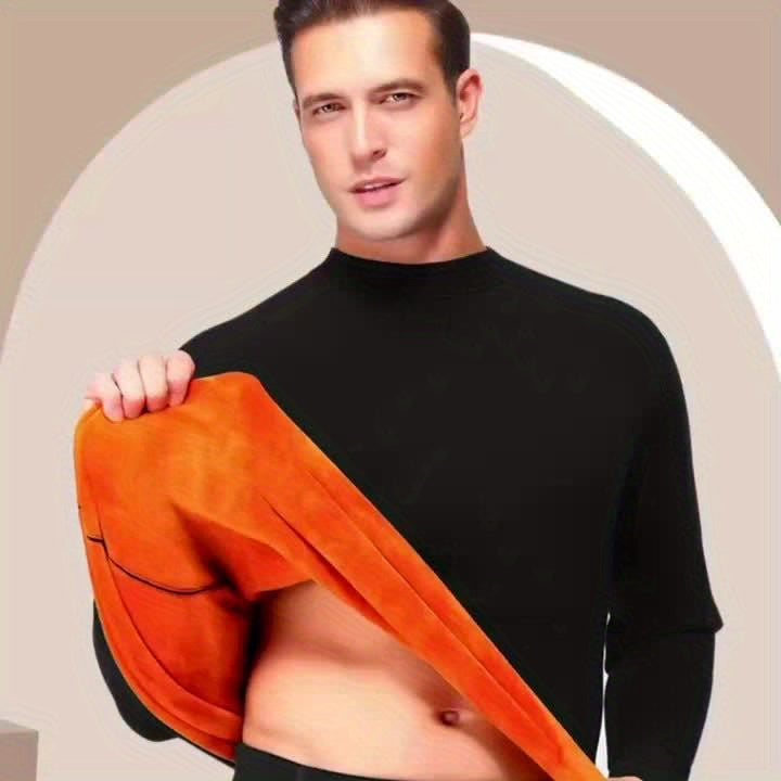 Garrick | Heren Trui Met Fleece Voering - Warme Verdikte Polyester, Ronde Hals, Lange Mouw