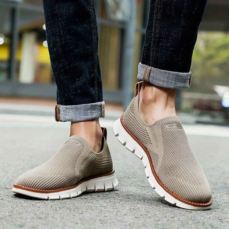 Strideon | Mannen Ademend Gebreide Wandelschoenen - Lichtgewicht Casual Sneakers