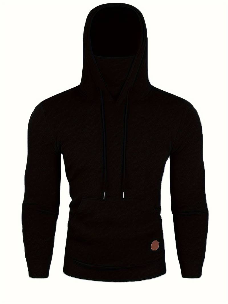 Xavian | Trendy herenhoodie met ingebouwd gezichtsmasker - Stijlvol Pullover Sweatshirt