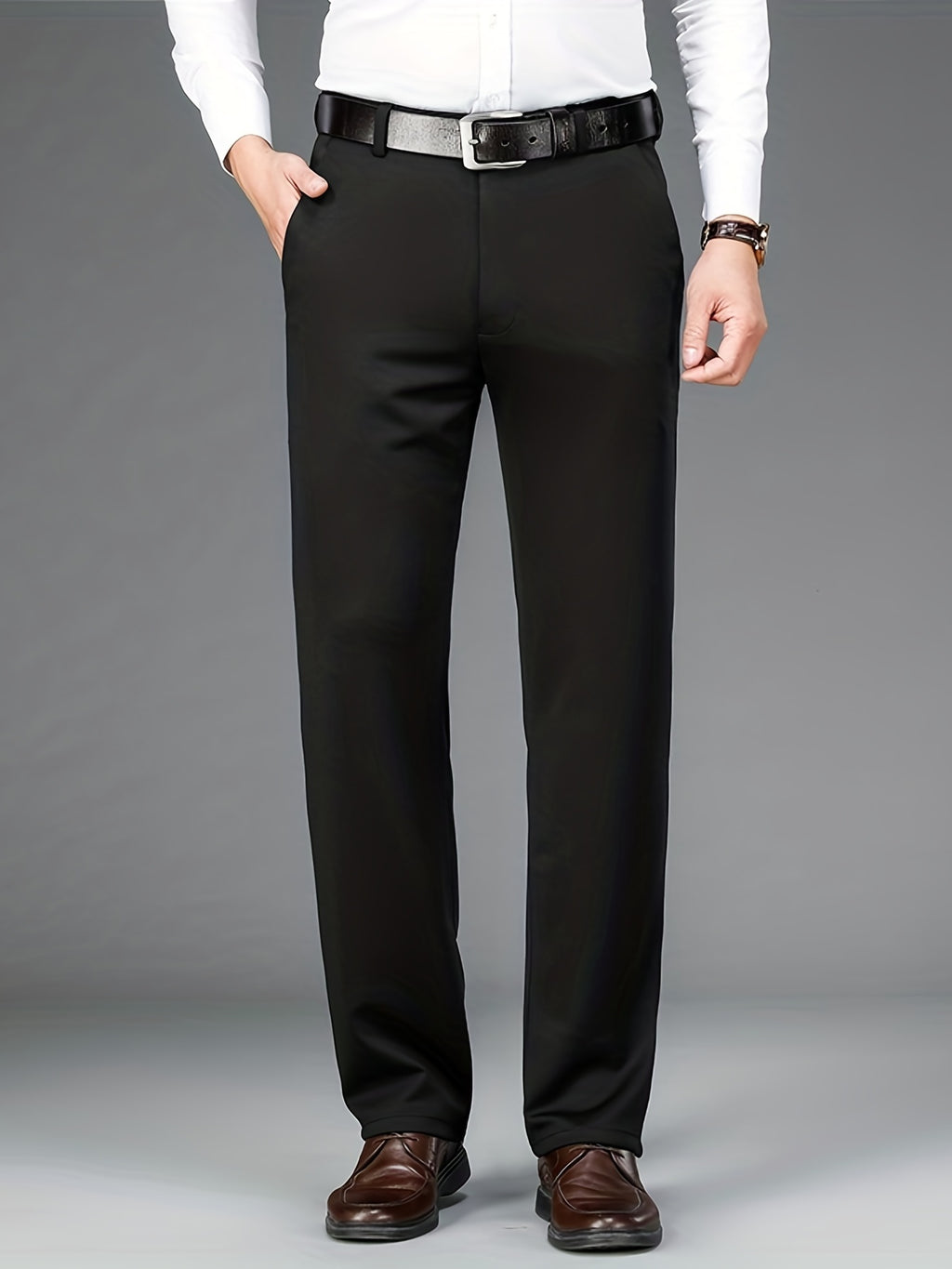 Benno | Men's Classic Stretch Dress - Formal Trousers for Business and Events