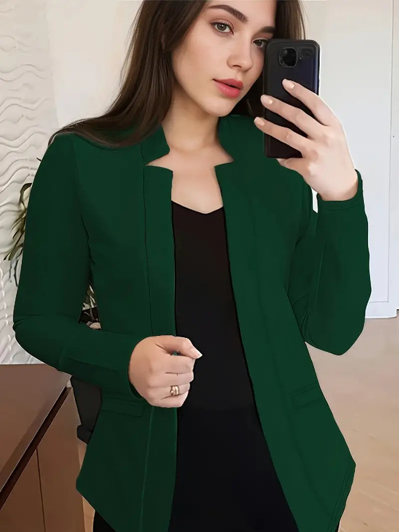 Casual blazer met lange mouwen en een open voorkant