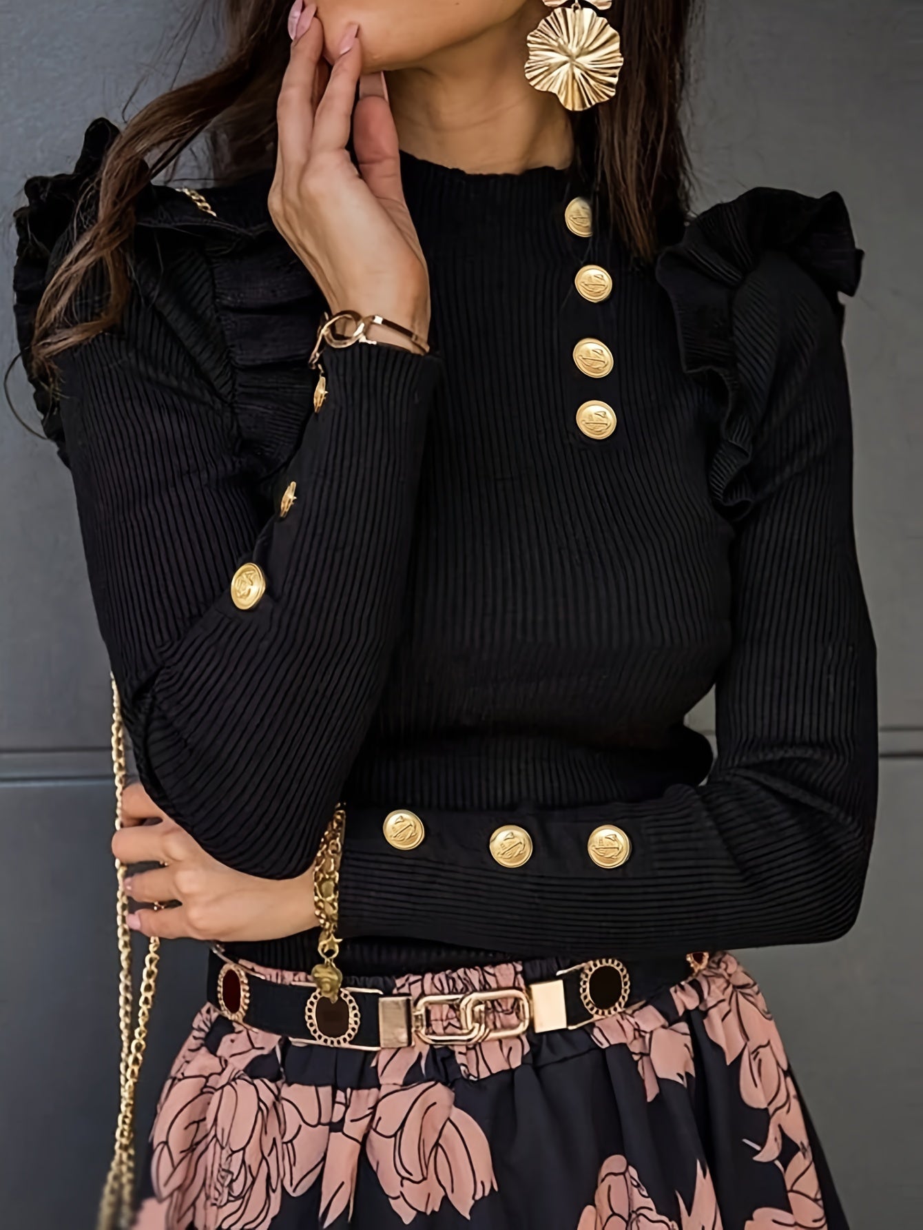 Narcissa | Elegante Pullover met knoopaccenten voor dames