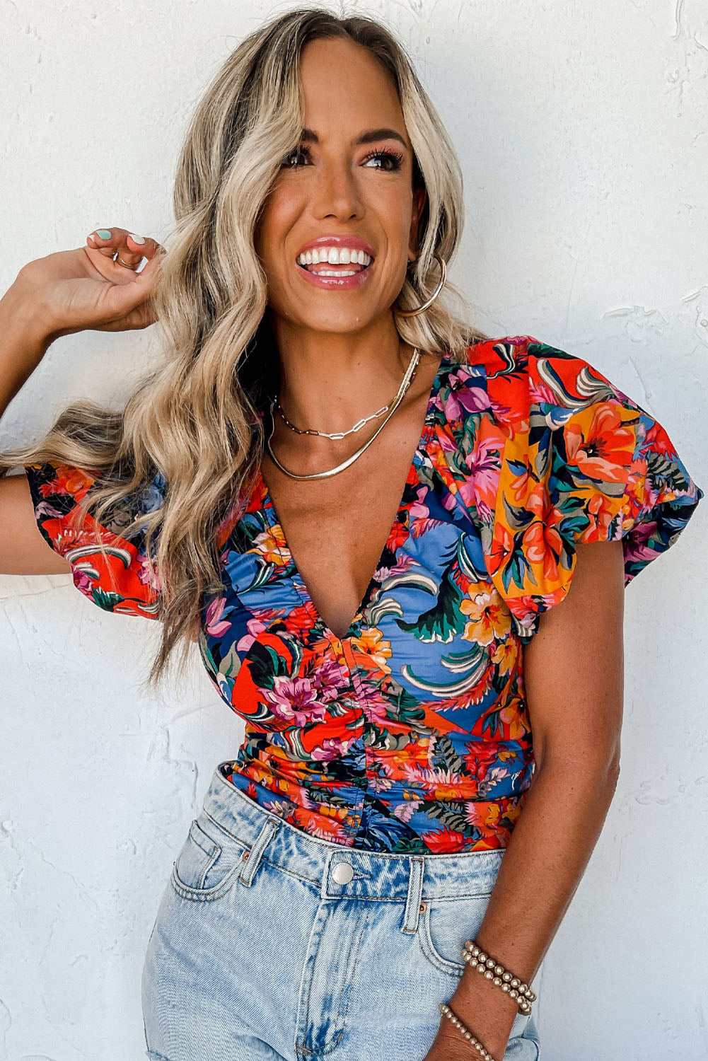 Lalita | Chemisier à manches bouffantes imprimé floral