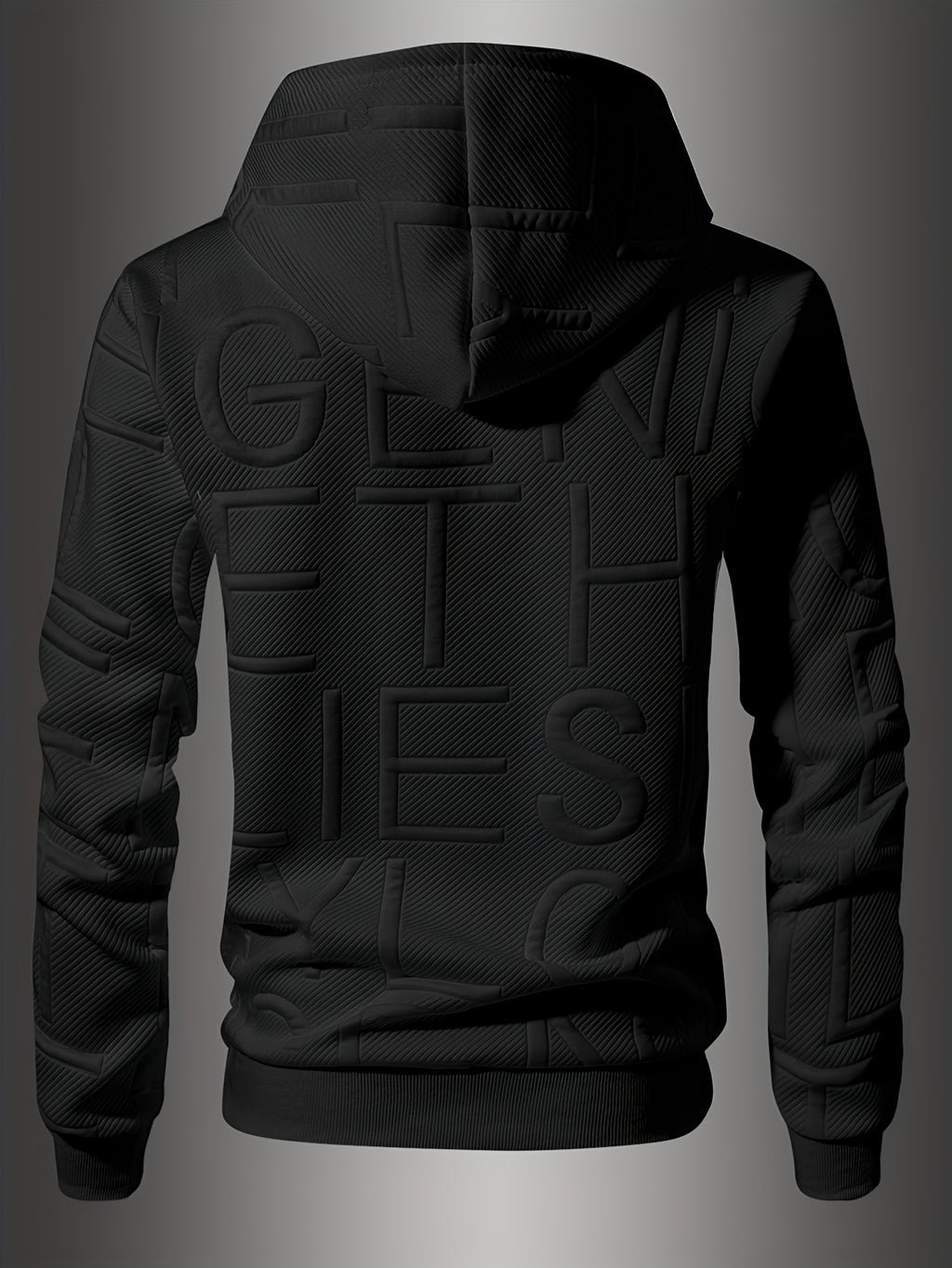 Bryce | Heren Hoodie met Letters Patroon - Casual Lange Mouw Kangoeroezak Sweatshirt voor Buiten & Dagelijks Dragen