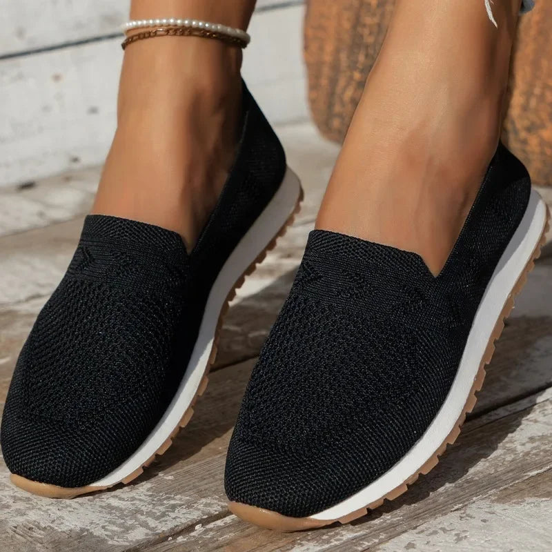 Breeza | Casual Vrouwen Slip-On Mesh Wandelschoenen - Ademend, Lichtgewicht