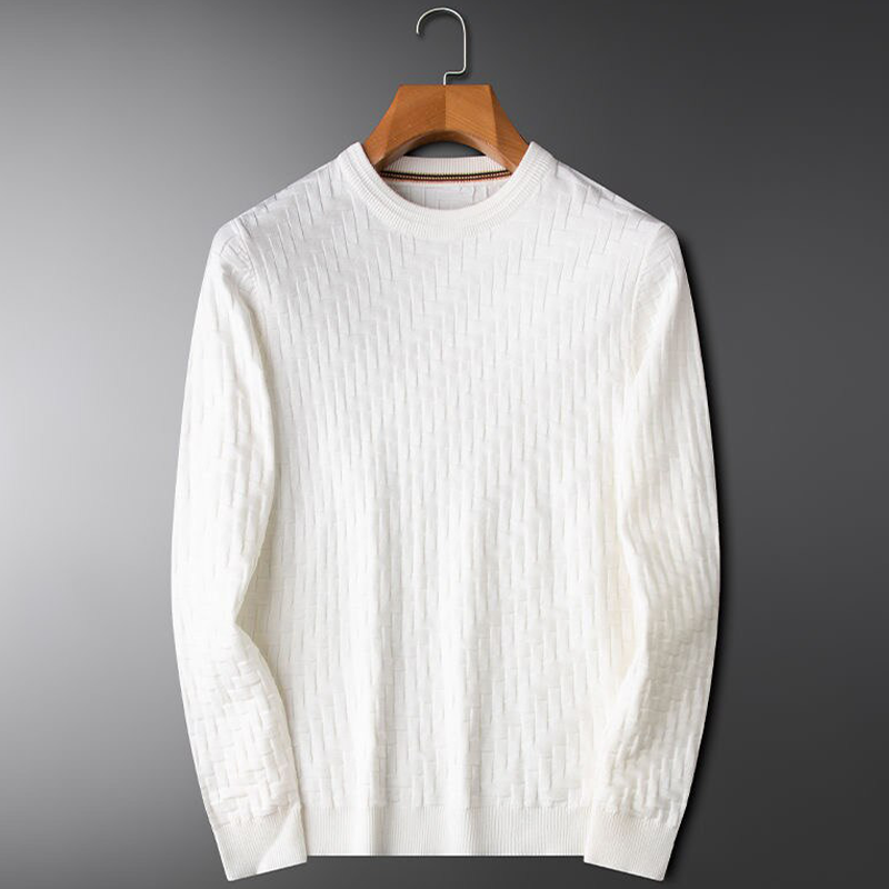 Darvin | Gebreide trui met weefpatroon voor heren, stijlvolle, comfortabele casual gebreide trui voor winter en herfst