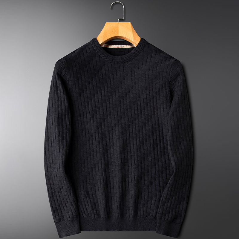 Darvin | Gebreide trui met weefpatroon voor heren, stijlvolle, comfortabele casual gebreide trui voor winter en herfst