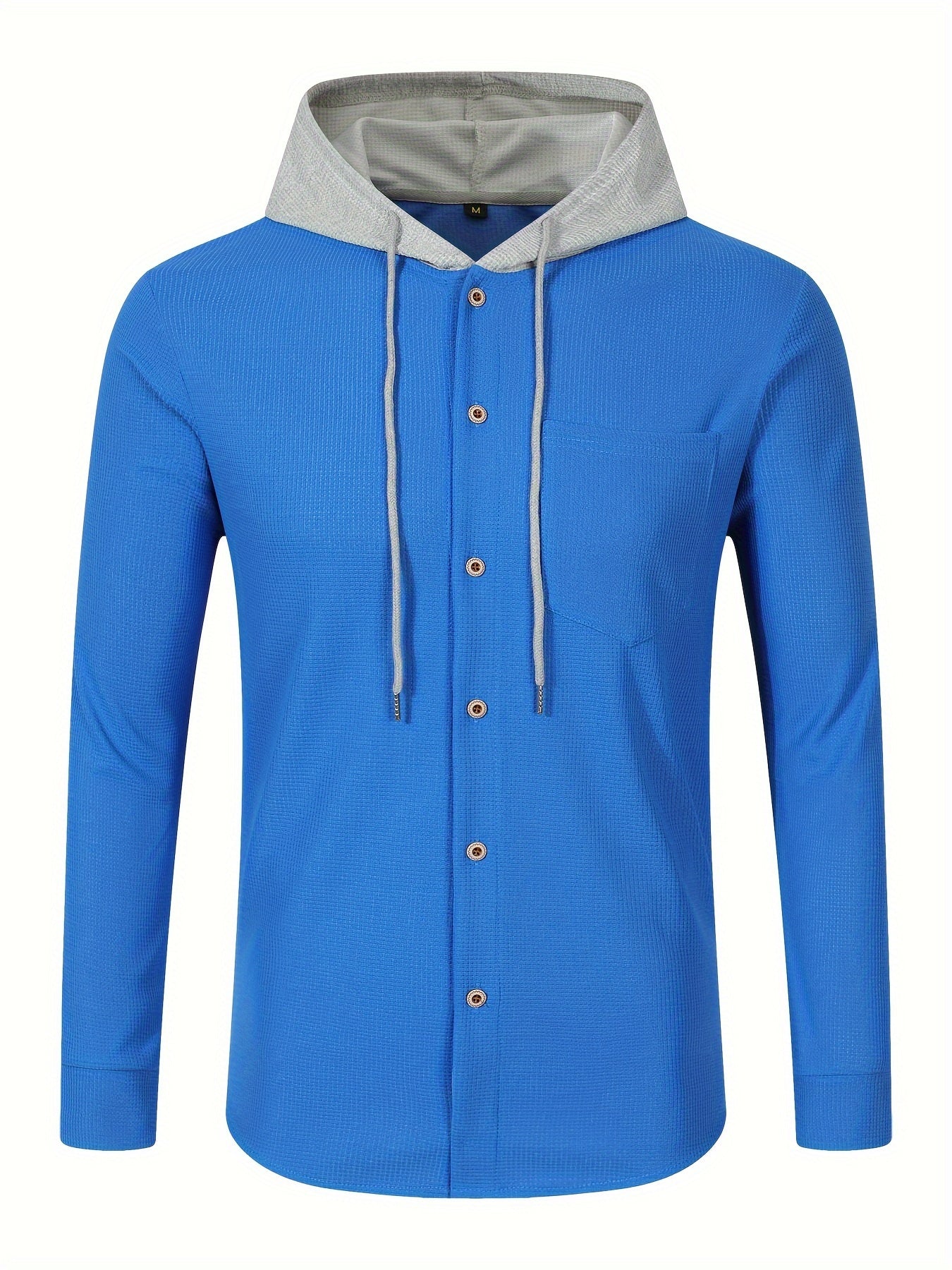 Zenith | Casual herenjas met capuchon - Zacht ademend polyester, knoopsluiting