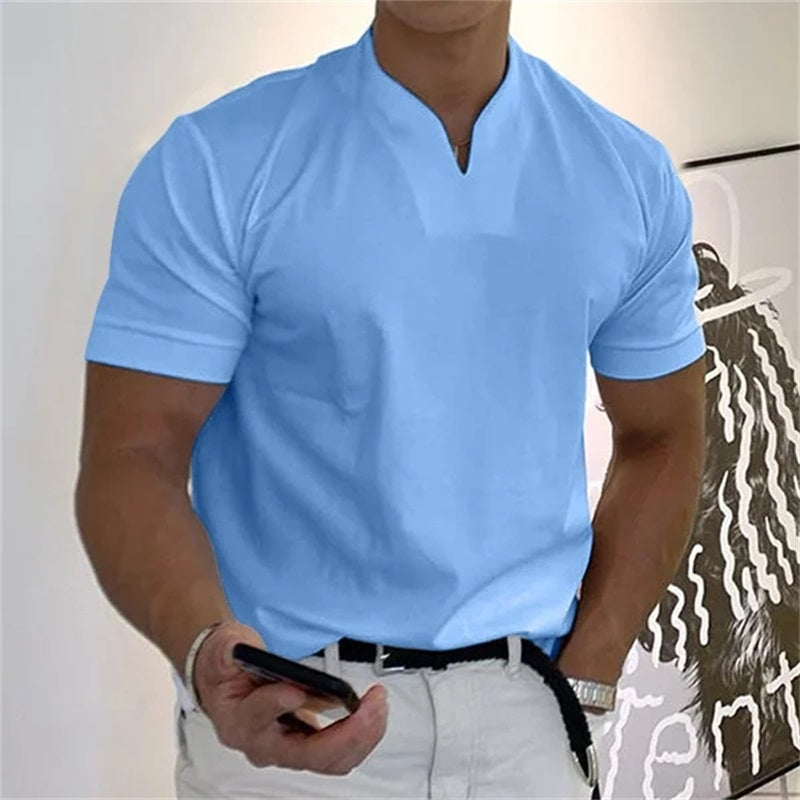 Aladar | Heren Slim Casual T-shirt - Korte Mouw, Businesswear