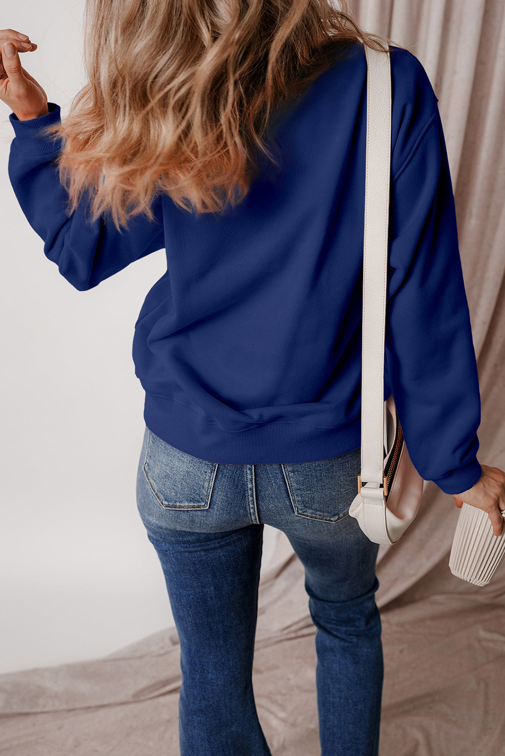 Jozina | Klassieke en eenvoudige effen fleece trui