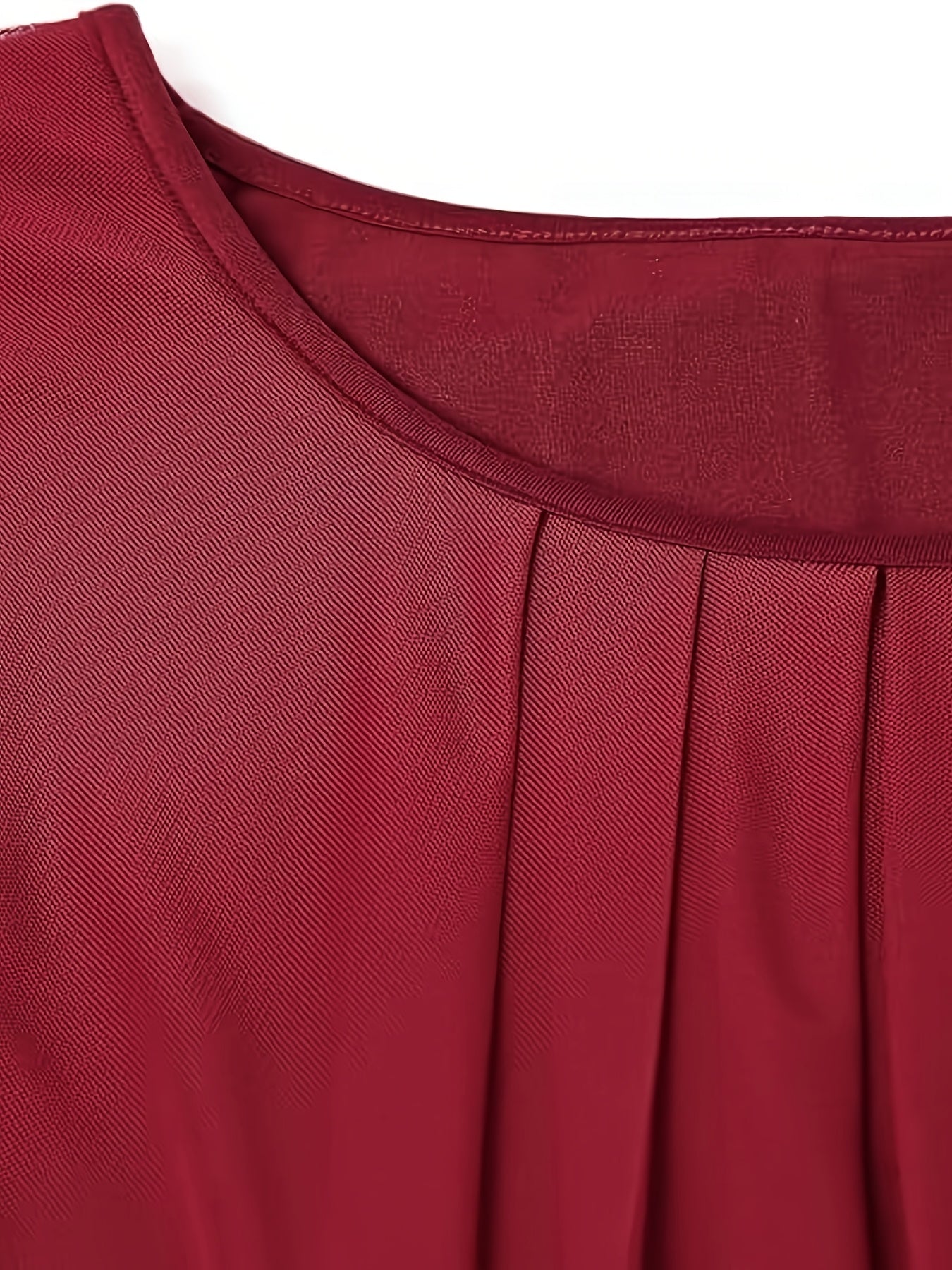 Empriss | Casual Mesh Blouse for Women - Short Sleeves, Pleated Front
