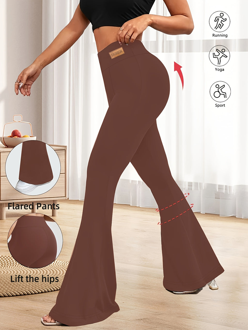 Raina | Uitlopende legging met hoge taille voor dames - Broek met buikcontrole