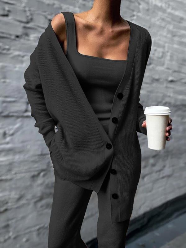 Quintessa | Comfortable Knitted 3-Piece Set for Women - Cozy, Soft & Stylish Loungewear