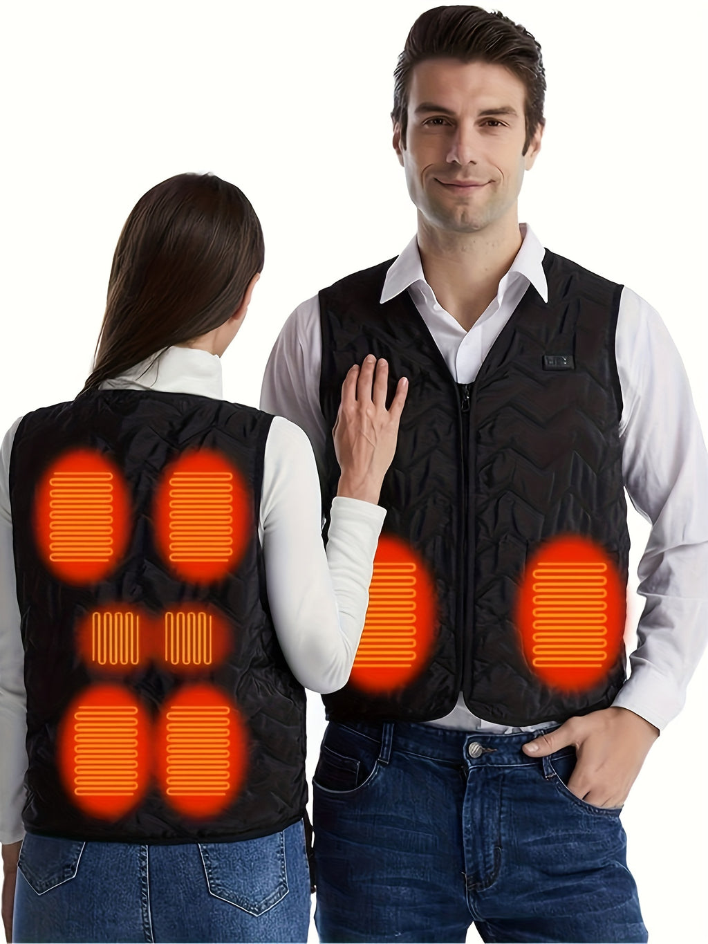 ThermVest | Gilet chauffant unisexe pour hommes et femmes - Vêtement léger, chaud et alimenté par batterie pour les activités de plein air
