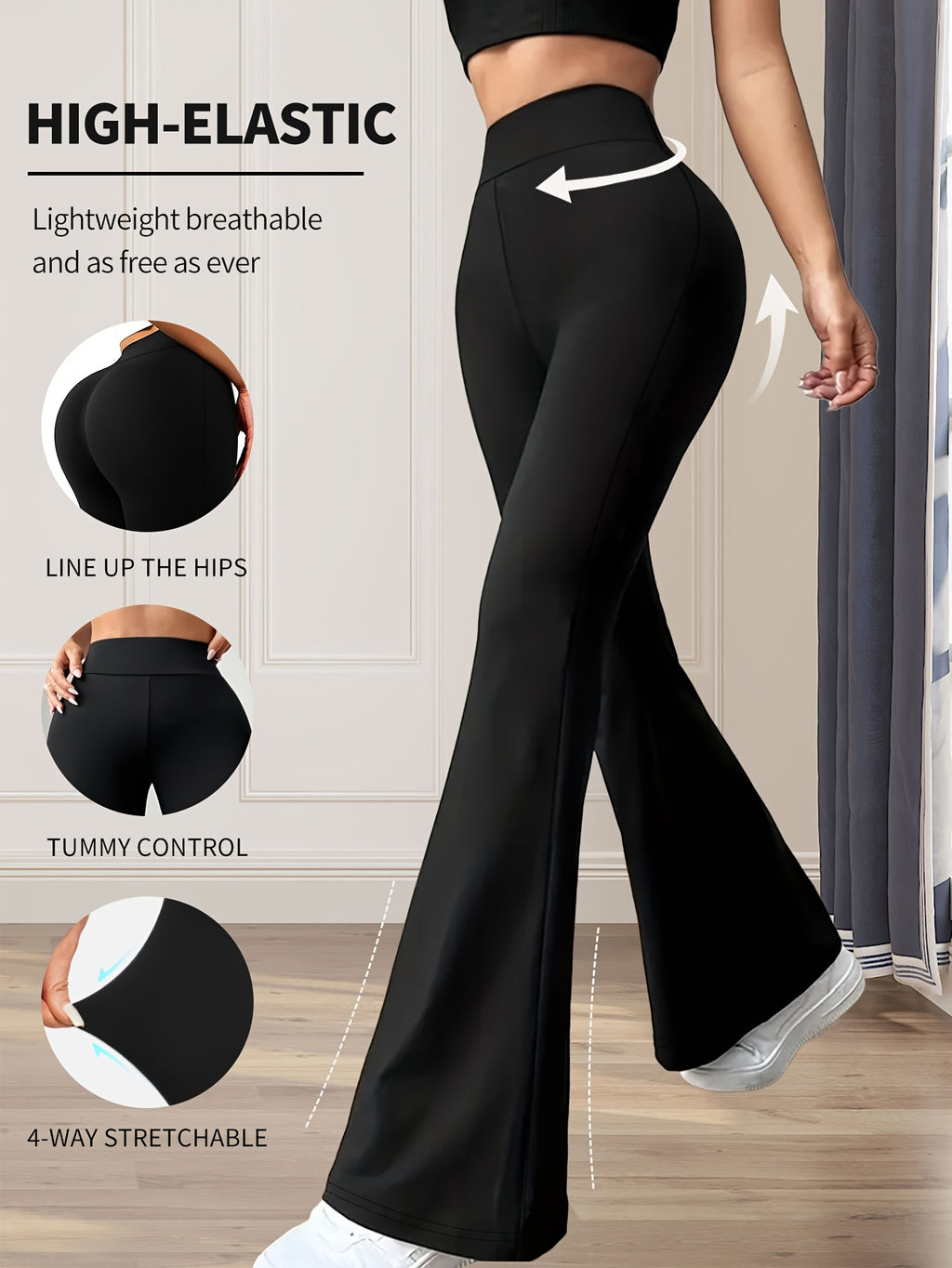 Raina | Uitlopende legging met hoge taille voor dames - Broek met buikcontrole