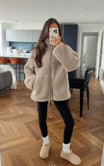 Elif | Oversized fleecejack voor dames - Warme winterjas met rits voor comfort en stijl