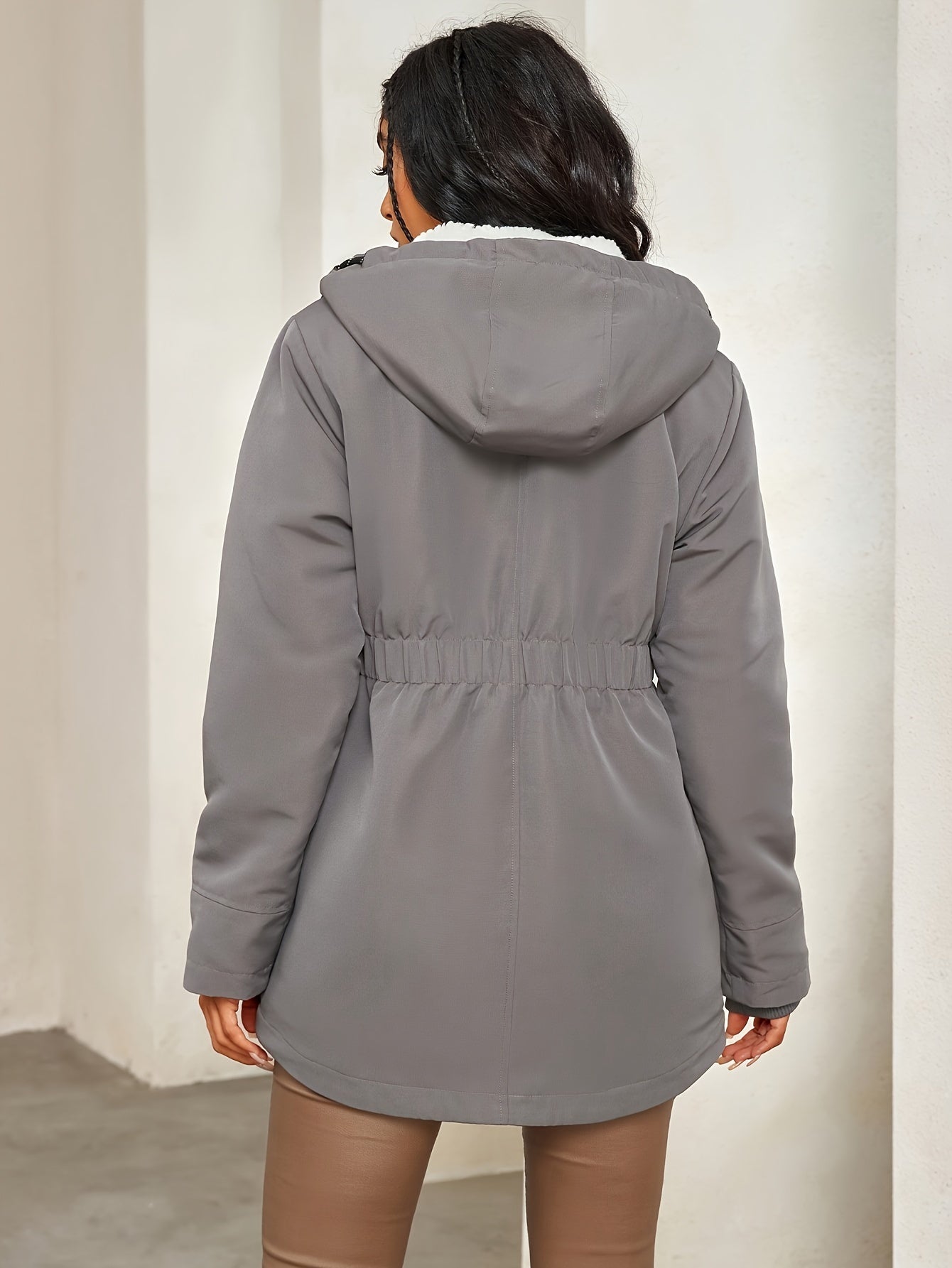 Marcelline | Fleece Winterjas met Kap voor Buitengebruik - Warme, Waterdichte, Stijlvolle Jas voor Buitenactiviteiten