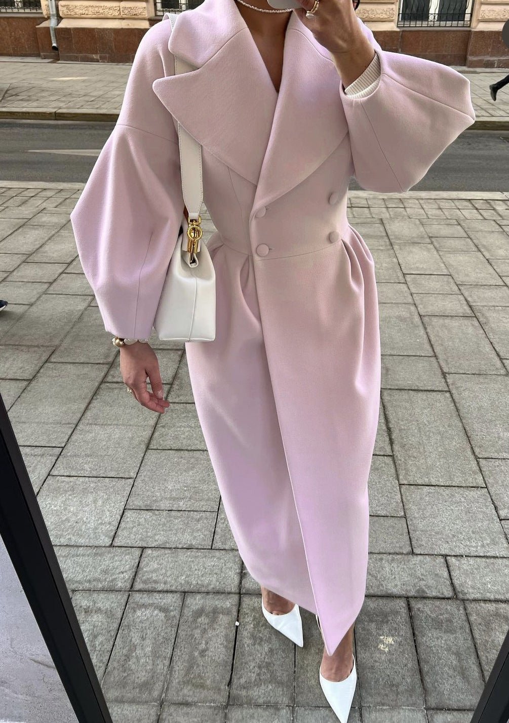 Sefina | Women's Long Double-Breasted Trench Coat - Elegant Outerwear for All Seasons