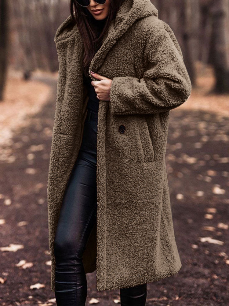 Jynara | Oversized Teddy damesjas van pluche - imitatiebont, longline winterjas, warm en zacht buitengoed