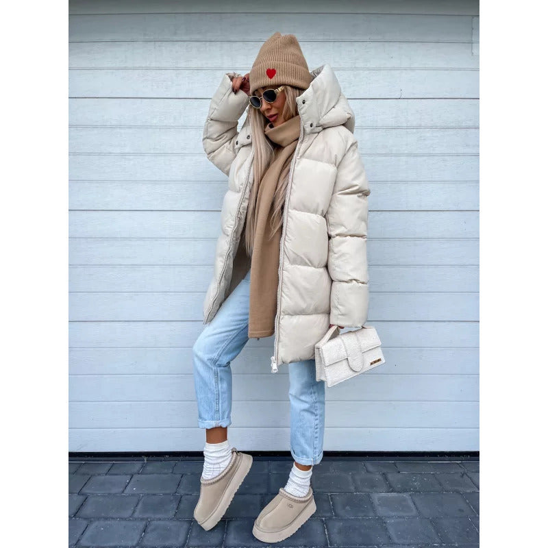 Anette | Casual winterjas met capuchon - warme en stijlvolle bovenkleding voor koud weer