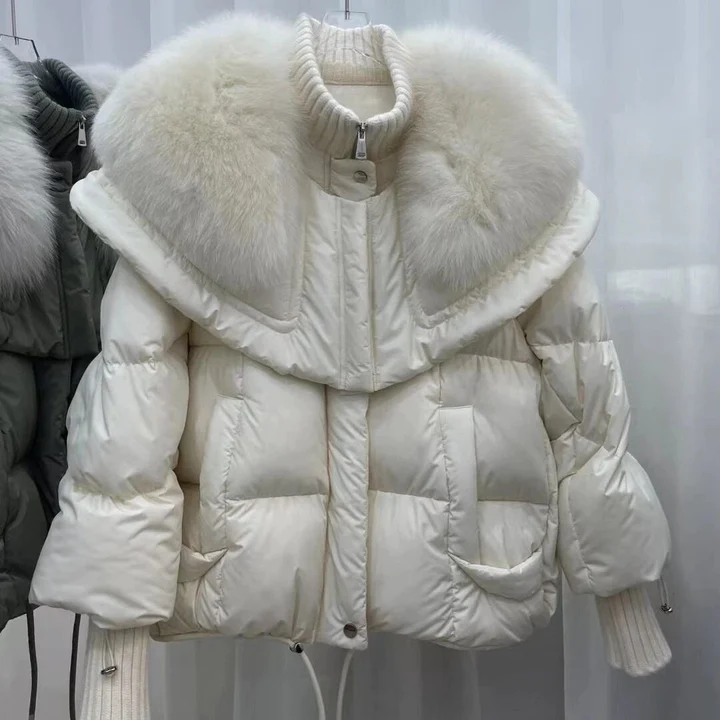 Cybele | Donzen damespufferjas met capuchon met bontrand - warme, lichtgewicht winterjas