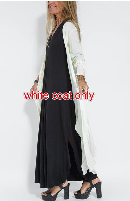 Ensemble femme : robe et long cardigan