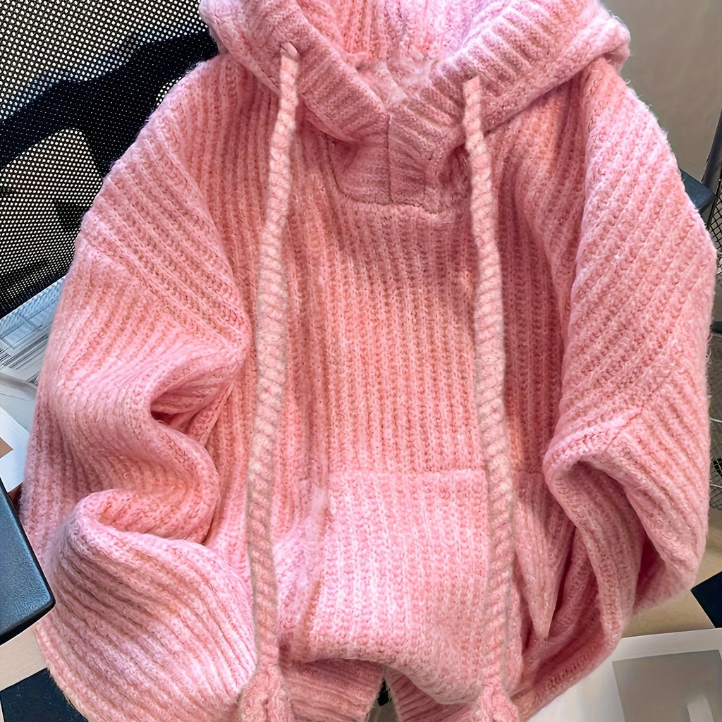 Irelis | Heren trui met capuchon en trekkoord, casual warme pullover met lange mouwen
