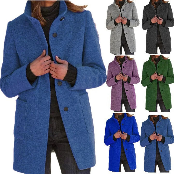 Brisendra | Warme winterjas voor dames – Klassieke, lange, stijlvolle bovenkleding voor koud weer