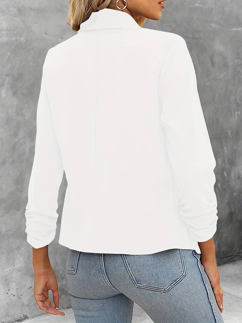 Ewelina | Classic Open Front Blazer - Elegant Long Sleeve Jacket