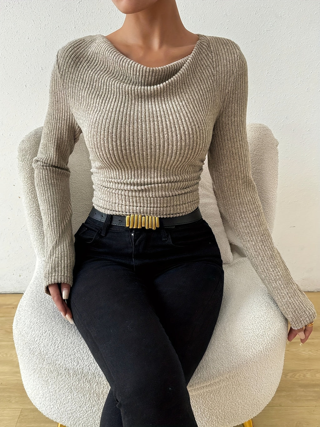 Nymeria | Dameshemd met lange mouwen en kraaghals - Modieuze top voor casual en formele kleding