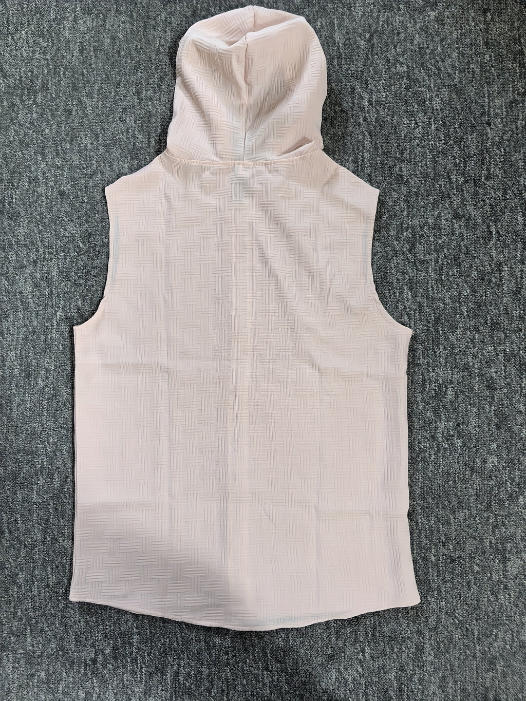Zeiron | Mouwloos hoodie tanktop met rits voor heren – lichte zomerse gym hoodie vest