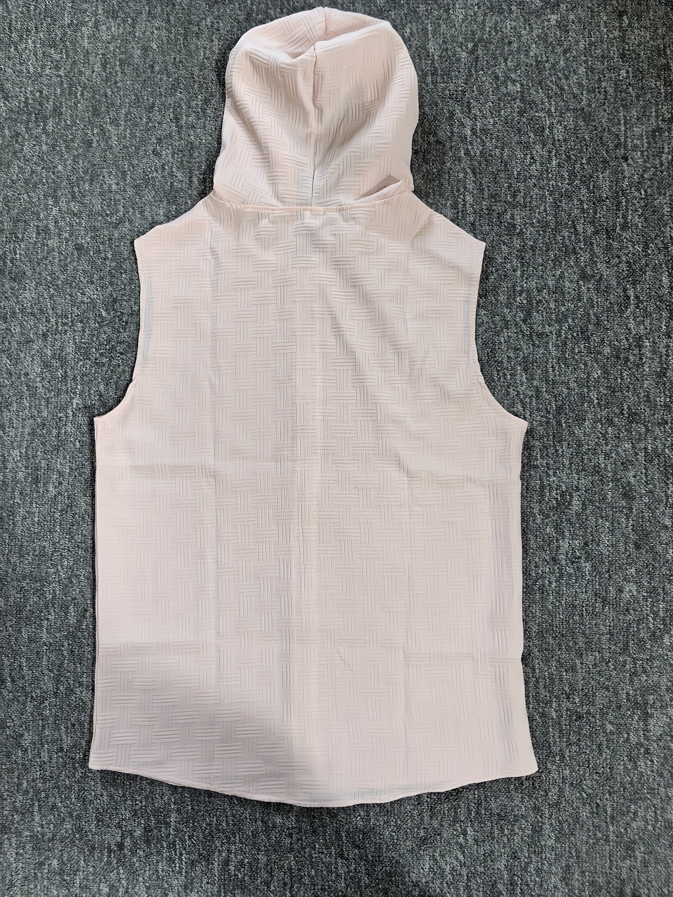 Zeiron | Mouwloos hoodie tanktop met rits voor heren – lichte zomerse gym hoodie vest