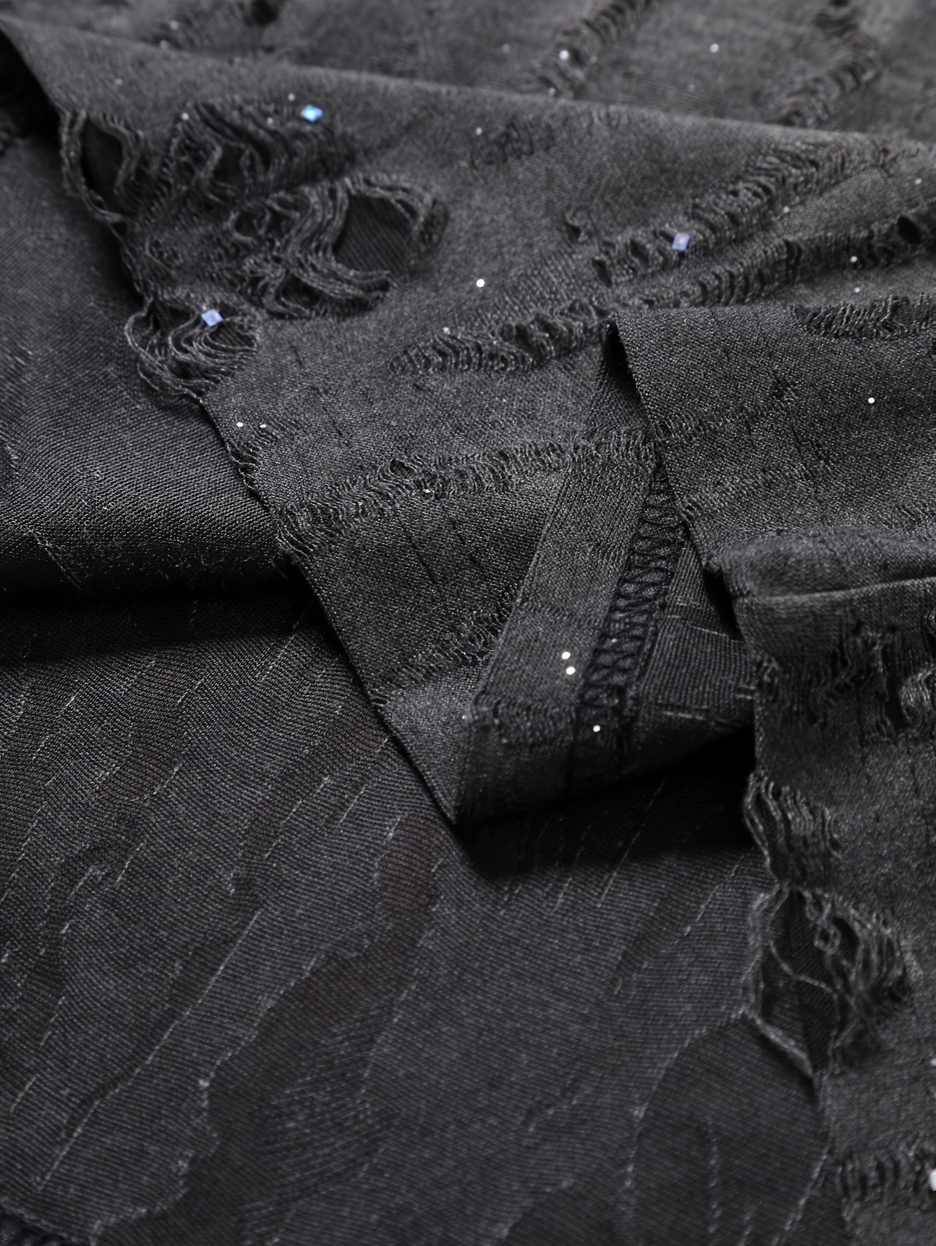 Kyric | Zwart T-shirt met structuur voor heren – korte mouwen, tunnelletterprint