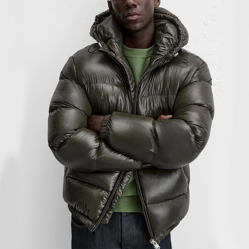 Mikkel | Doudoune à capuche pour homme – coupe minimaliste et décontractée, veste d'hiver isolante et légère