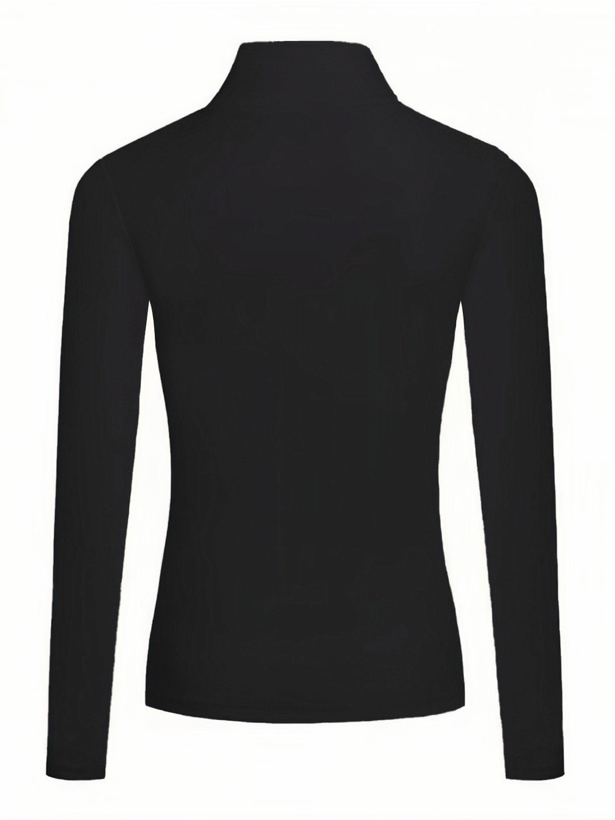 Vesira | Dames shirt met hoge hals en lange mouwen – Warme casual trui voor herfst en winter