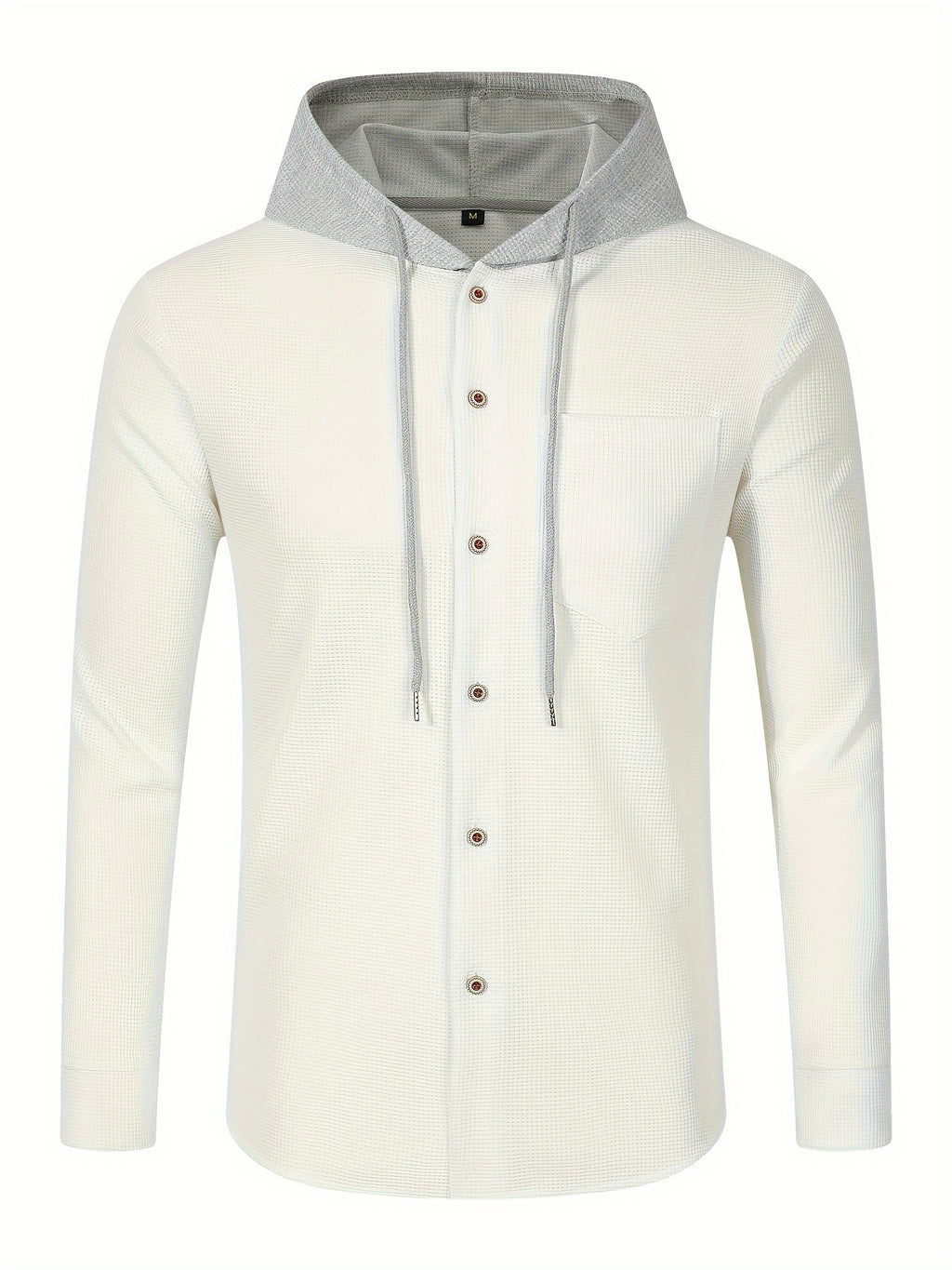 Zenith | Casual herenjas met capuchon - Zacht ademend polyester, knoopsluiting
