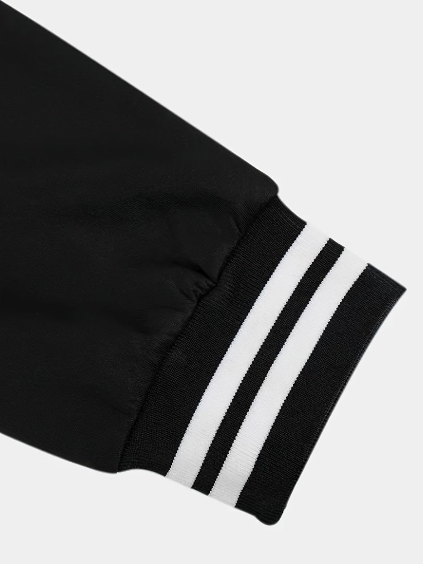 Jessenia | Women's Set with Striped Cuff and Ankle, Casual Blazer and Trousers - Knitted Polyester-Plastex Mix