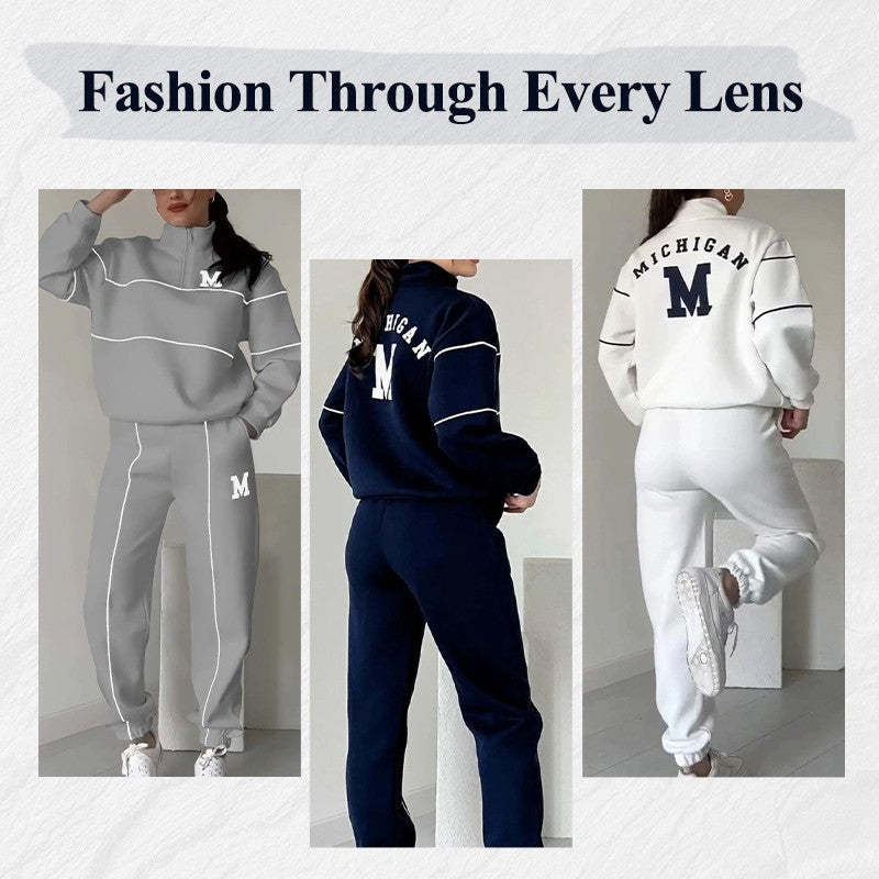 Laura | Casual tweedelige set met lange mouwen voor dames, loungetop en broek