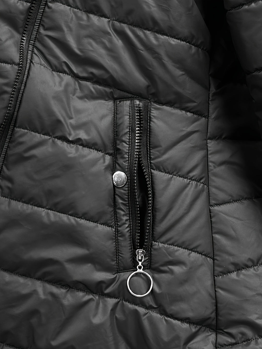 Janina | Winter Warme Pufferjas met Capuchon - met imitatiebont gevoerde geïsoleerde winterjas voor vrouwen - Casual Zip-Up Jas met zakken