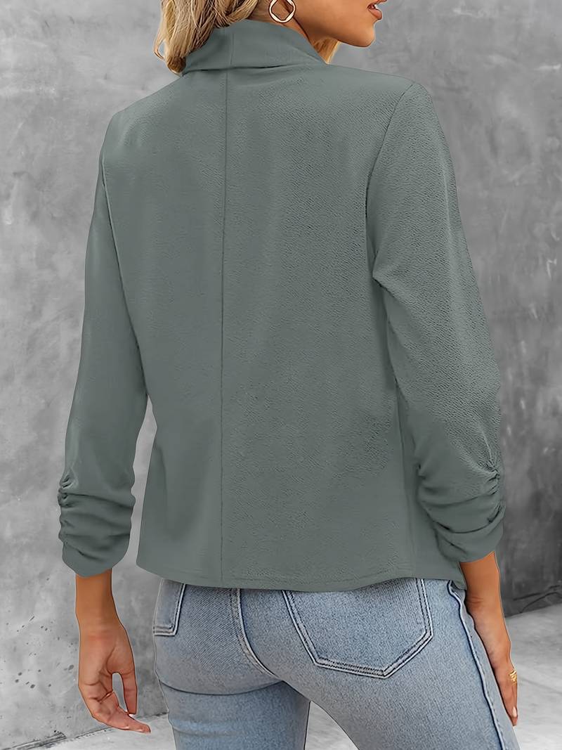 Ewelina | Classic Open Front Blazer - Elegant Long Sleeve Jacket