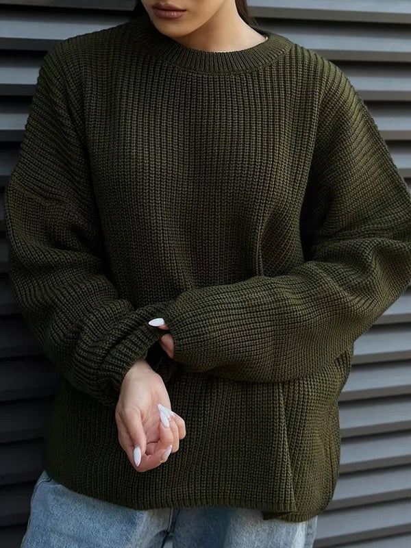 Alejandra | Eenvoudige oversized losse warme trui