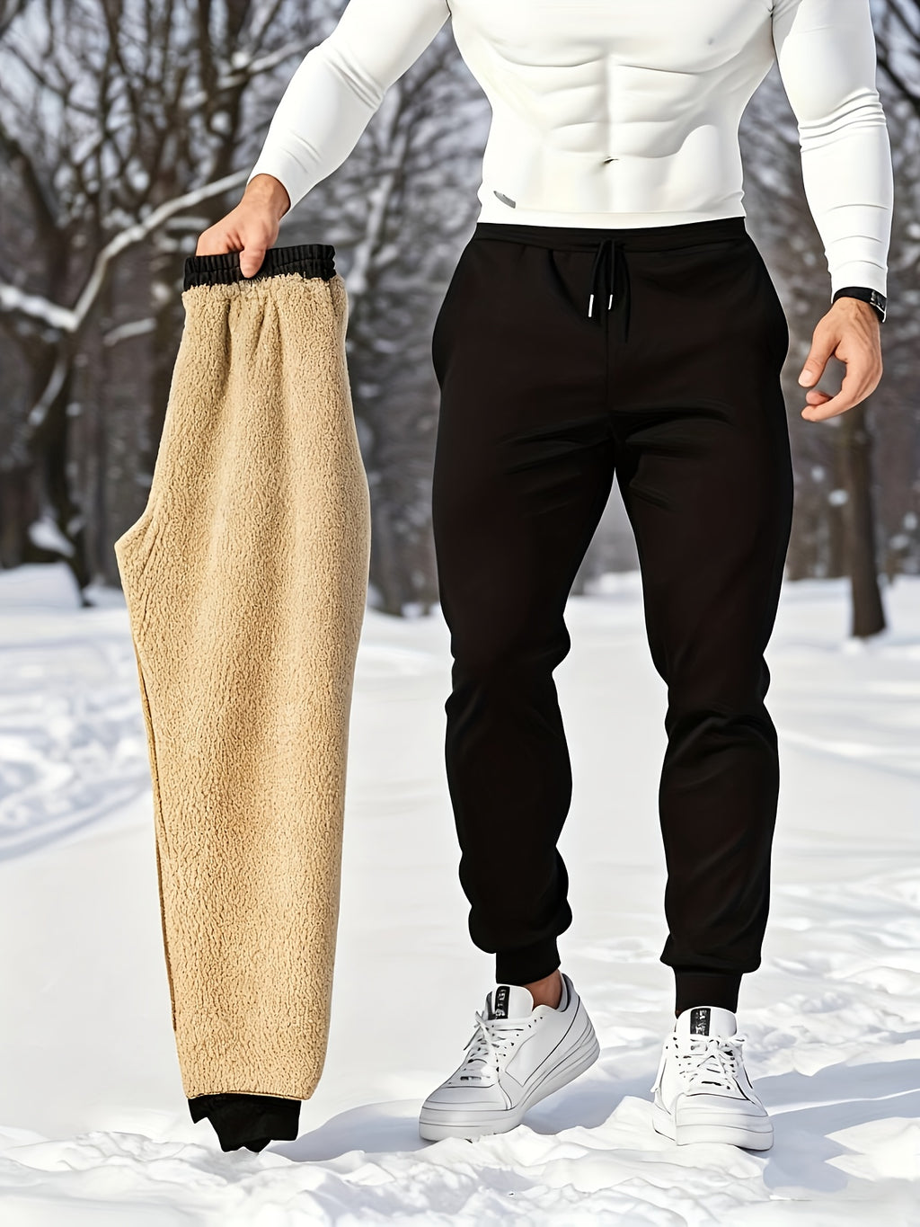 Caeric | Zware wintersnowpants voor heren – dikke, geïsoleerde ski- en snowboardbroek met interne thermo